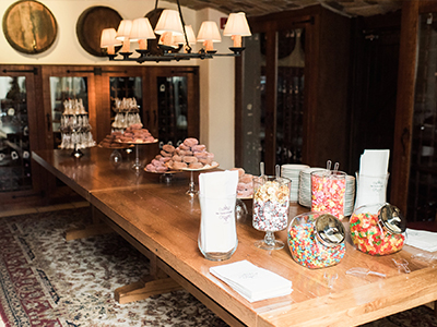 dessert table at a wedding