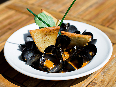 mussels in sause
